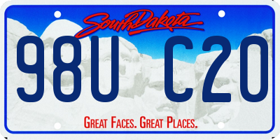 SD license plate 98UC20