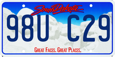 SD license plate 98UC29