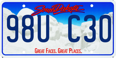 SD license plate 98UC30