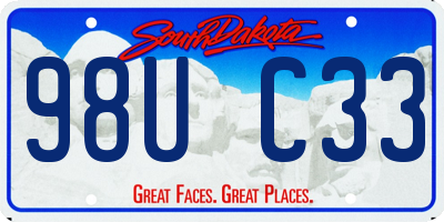 SD license plate 98UC33