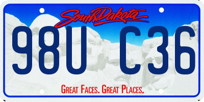 SD license plate 98UC36
