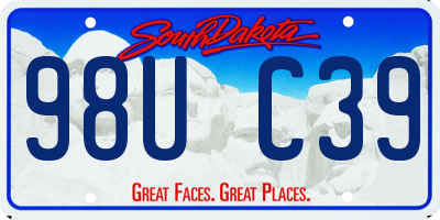 SD license plate 98UC39