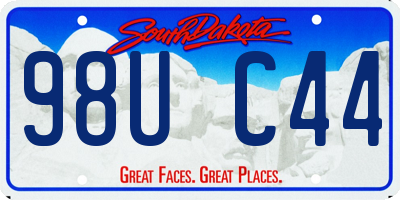 SD license plate 98UC44