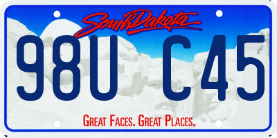 SD license plate 98UC45