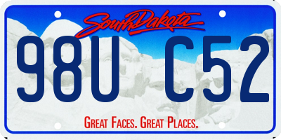 SD license plate 98UC52
