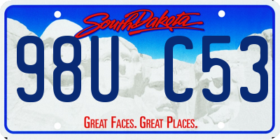 SD license plate 98UC53