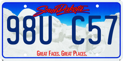 SD license plate 98UC57