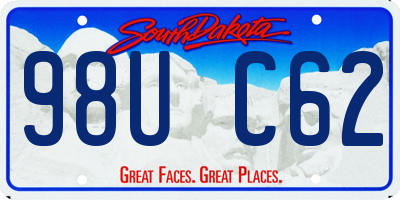 SD license plate 98UC62