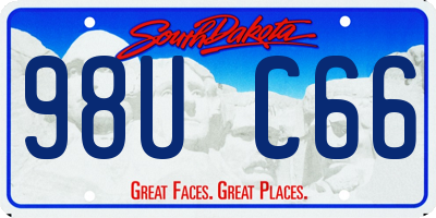 SD license plate 98UC66