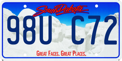 SD license plate 98UC72