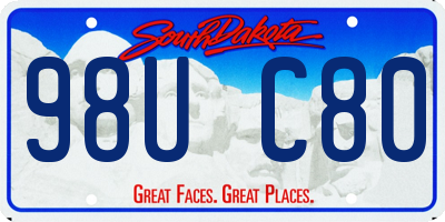 SD license plate 98UC80