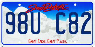 SD license plate 98UC82