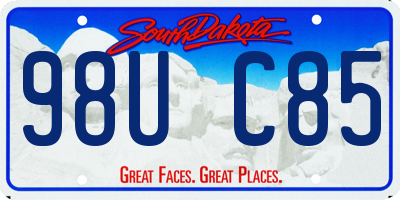 SD license plate 98UC85