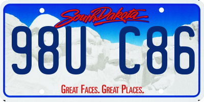 SD license plate 98UC86