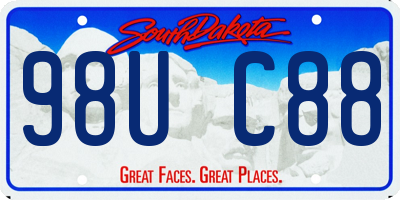 SD license plate 98UC88