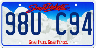 SD license plate 98UC94