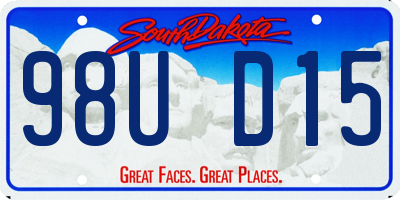 SD license plate 98UD15