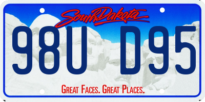 SD license plate 98UD95