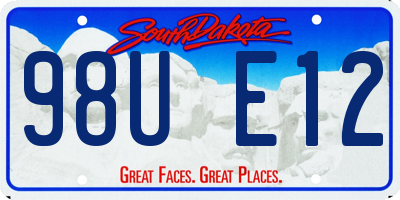 SD license plate 98UE12