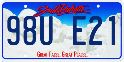 SD license plate 98UE21