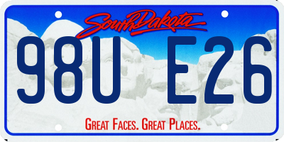 SD license plate 98UE26