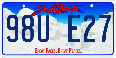 SD license plate 98UE27