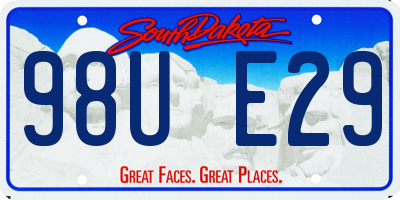 SD license plate 98UE29