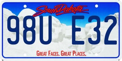 SD license plate 98UE32
