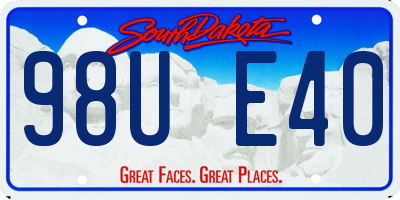 SD license plate 98UE40