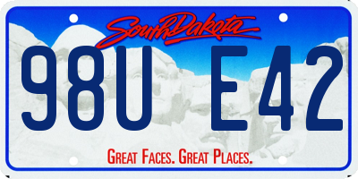 SD license plate 98UE42