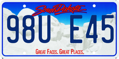 SD license plate 98UE45