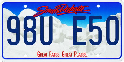 SD license plate 98UE50