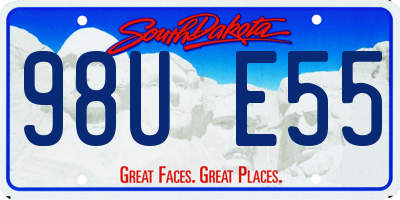 SD license plate 98UE55