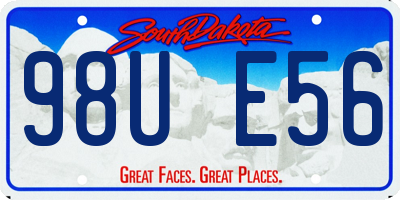 SD license plate 98UE56