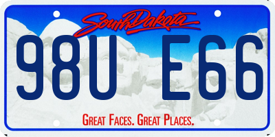 SD license plate 98UE66