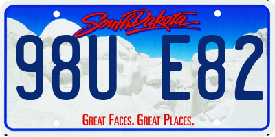 SD license plate 98UE82