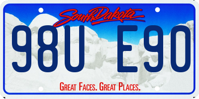 SD license plate 98UE90