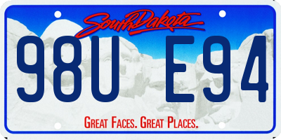 SD license plate 98UE94