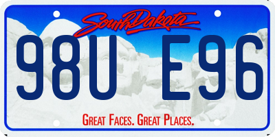 SD license plate 98UE96