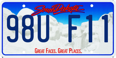 SD license plate 98UF11