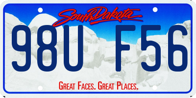 SD license plate 98UF56