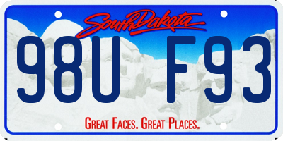 SD license plate 98UF93