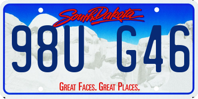 SD license plate 98UG46