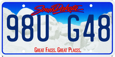 SD license plate 98UG48
