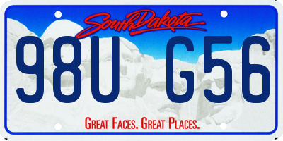 SD license plate 98UG56