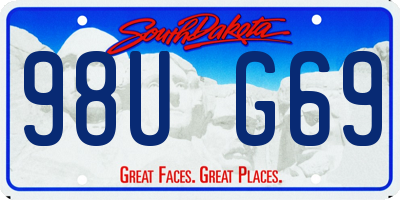 SD license plate 98UG69