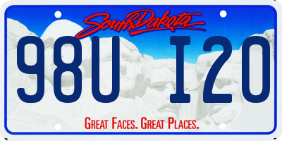 SD license plate 98UI20