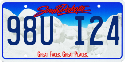SD license plate 98UI24