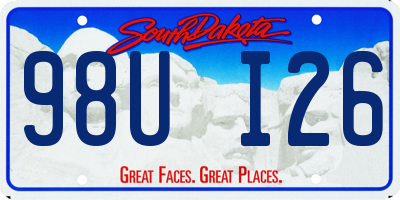 SD license plate 98UI26