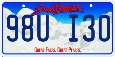 SD license plate 98UI30